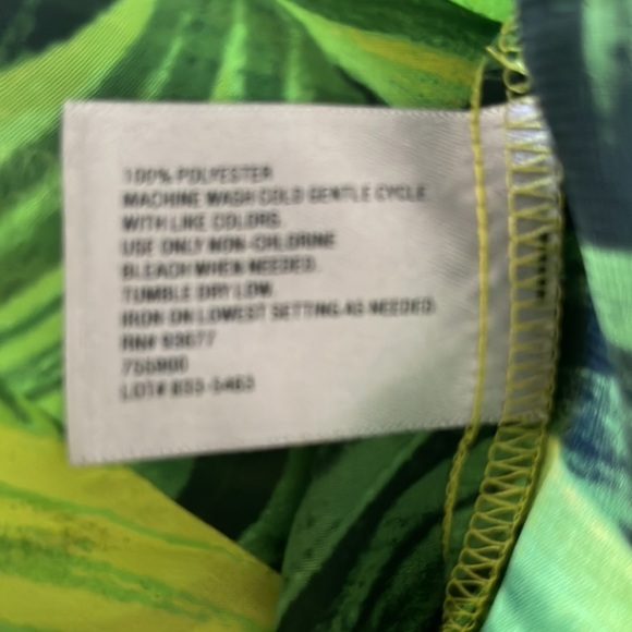 Worthington button down green flowered sleeveless top size large - Picture 4 of 4